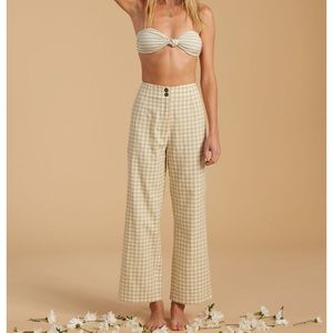 Gingham pants by Billabong x The Salty Blonde